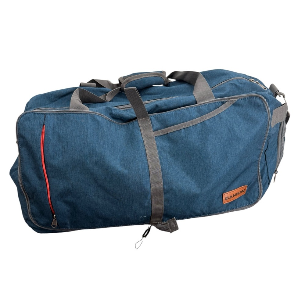 Canway Packable Duffle Bag Carry on Luggage Blue Nylon Large